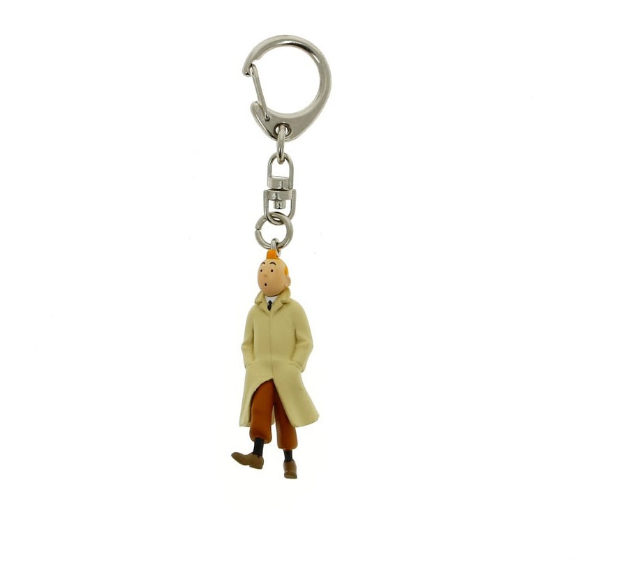 PVC KEYRING: Tintin Trench Walking (small)