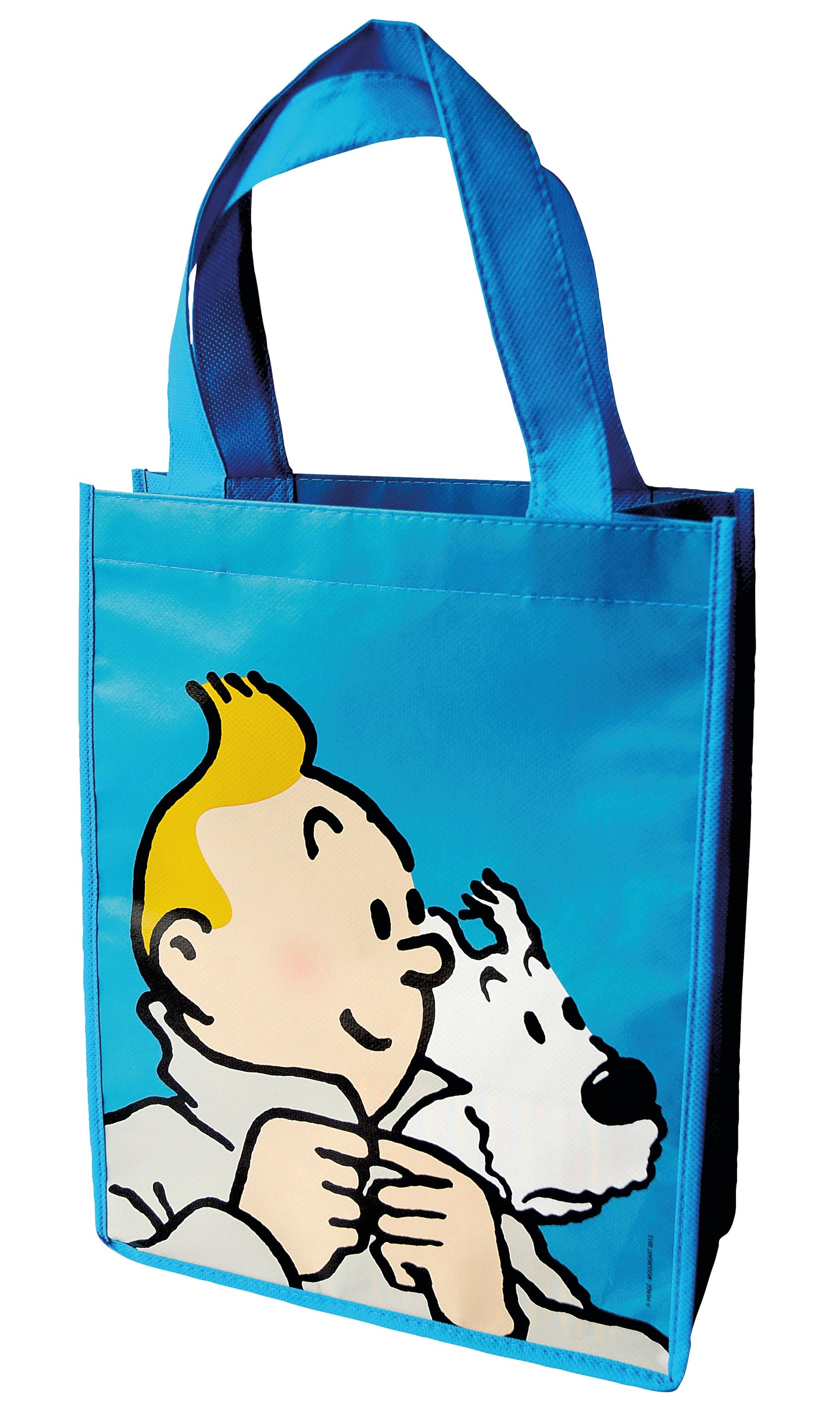 RECYCLED BAG: Tintin & Snowy (Red / Blue)