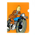 A4 PLASTIC FOLDER: Tintin Motorbike