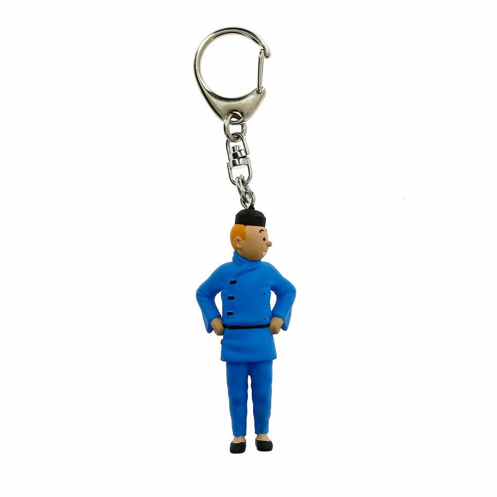 PVC KEYRING: Tintin Blue Lotus (small)