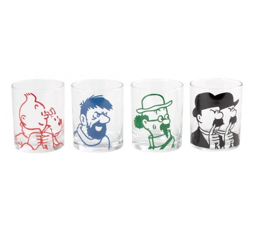 CROCKERY: Glass - Character set of 4