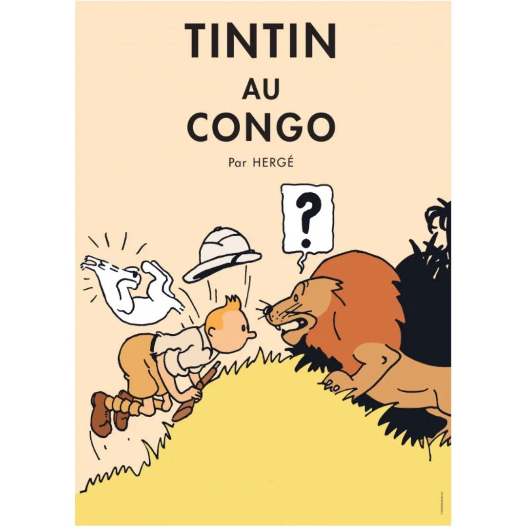 POSTER COVER: #02 - Tintin Au Congo (Colourised)