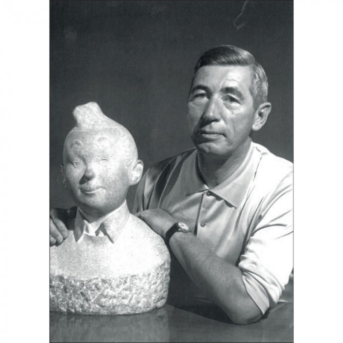 POSTCARD: Herge's Tintin Bust Portrait