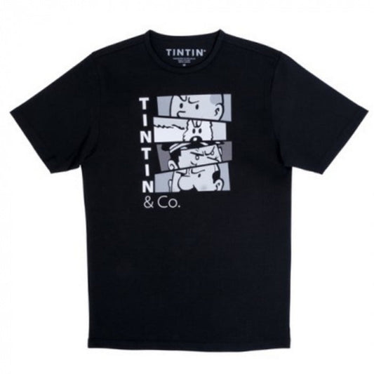 T-SHIRT: Tintin & Co B&W (Black)