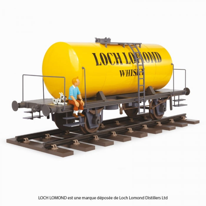 (PREORDER) RESIN COLLECTIBLE: Tintin & Snowy on the Wagon Loch Lomond 77cm